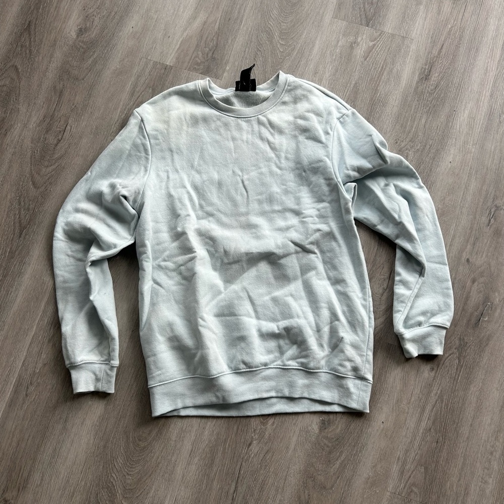 H&M Baby Blue Crewneck Sweater Textured Casual